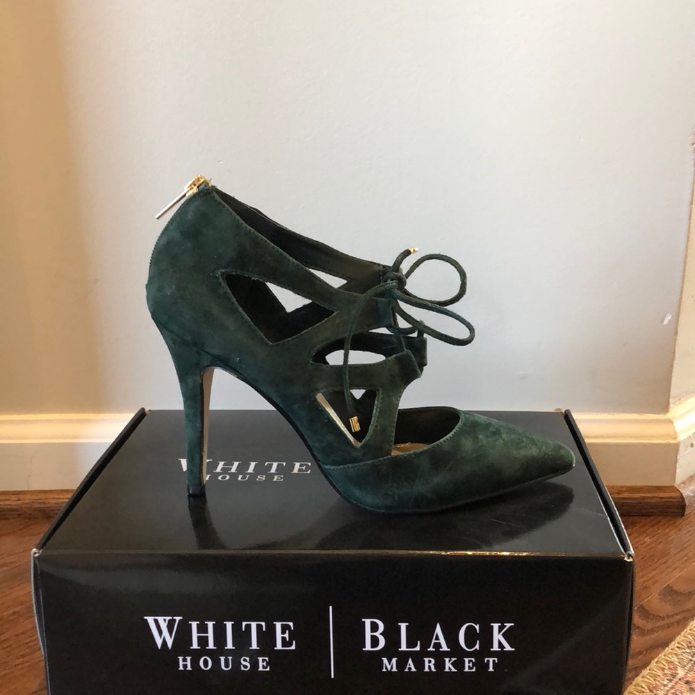 WHBM Forest Green Heels